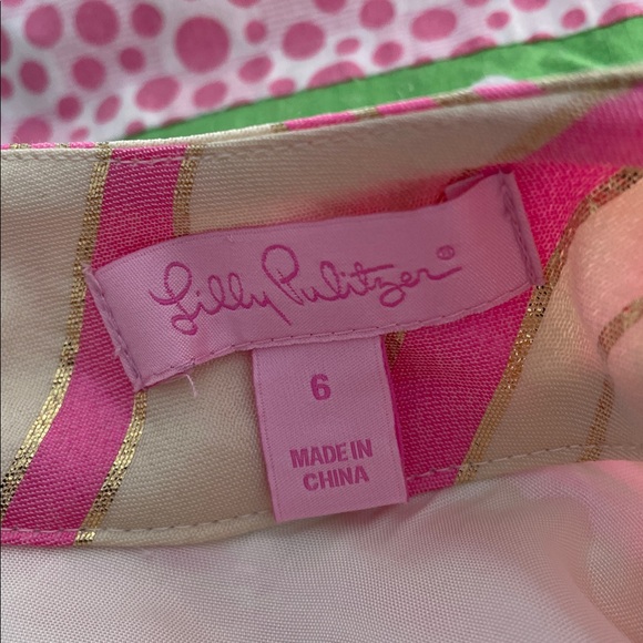 Lilly Pulitzer Pink and Gold Striped Dress - Picture 7 of 9